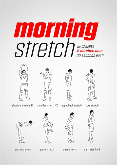 Morning stretch routine - 6 of the best stretches to do in the morning. Some stretches are really well-suited for waking up your body in the morning. Designed to be quick, basic, and easy to follow, they can be a seamless part of your morning routine as you wake up your body gently and prepare it for the day ahead.